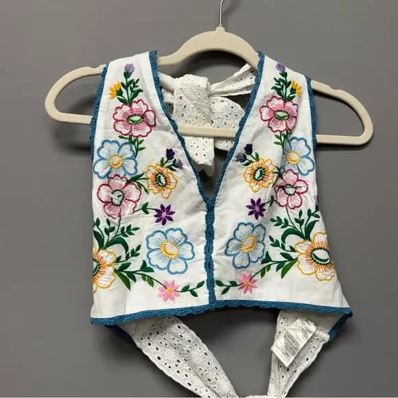 Free People Lucy Mae Embroidered Short Set